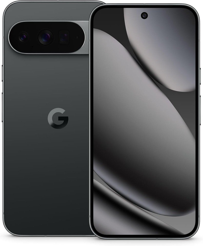 Google Pixel 10 Pro front and behind view.